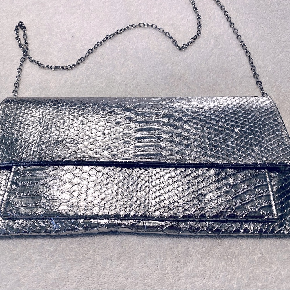 Snakeskin Clutch Purse Evening Party Wedding Handbag Shoulder Bag - Box 38